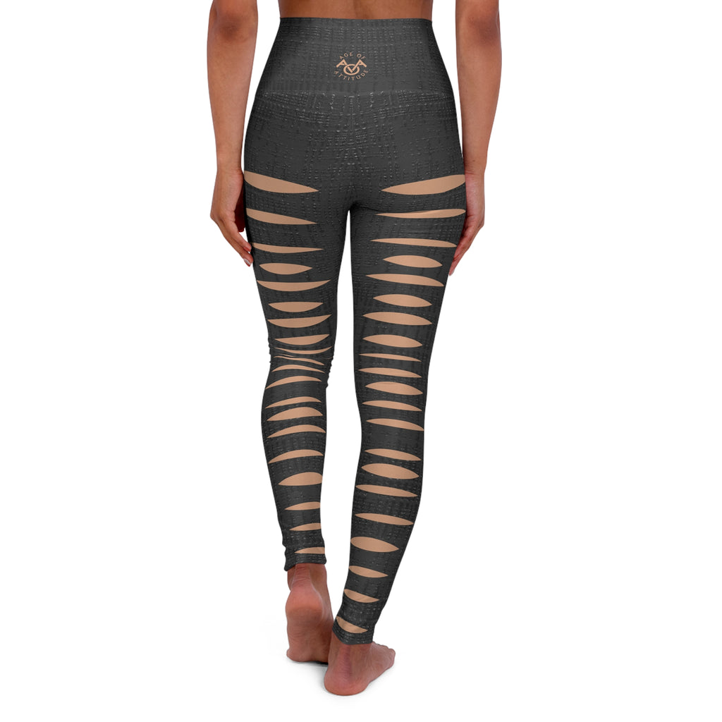 Rustic Ripped Jeans Leggings