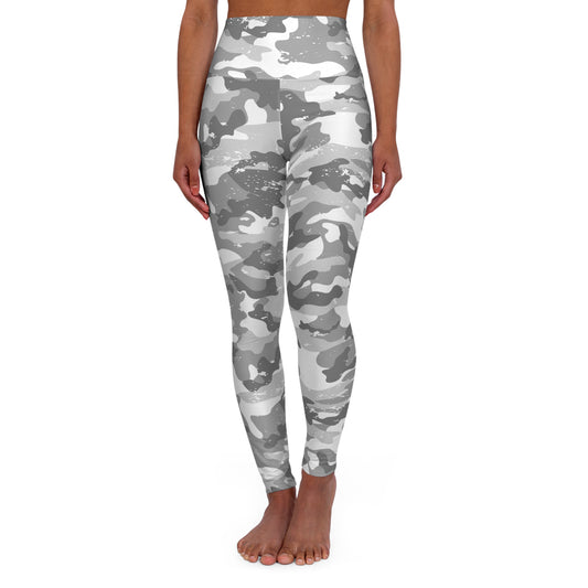 Grey Camo High Waist Yoga Leggings