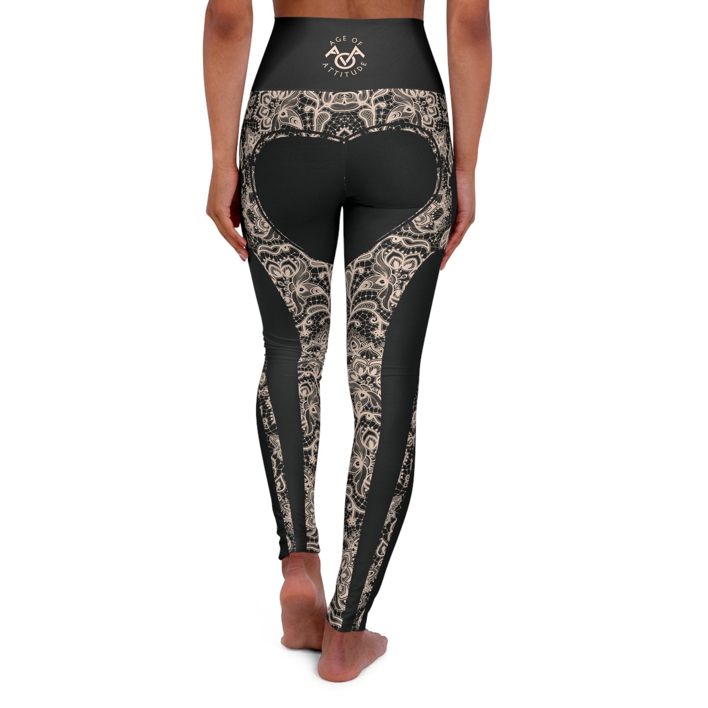 Lace Print Yoga Leggings