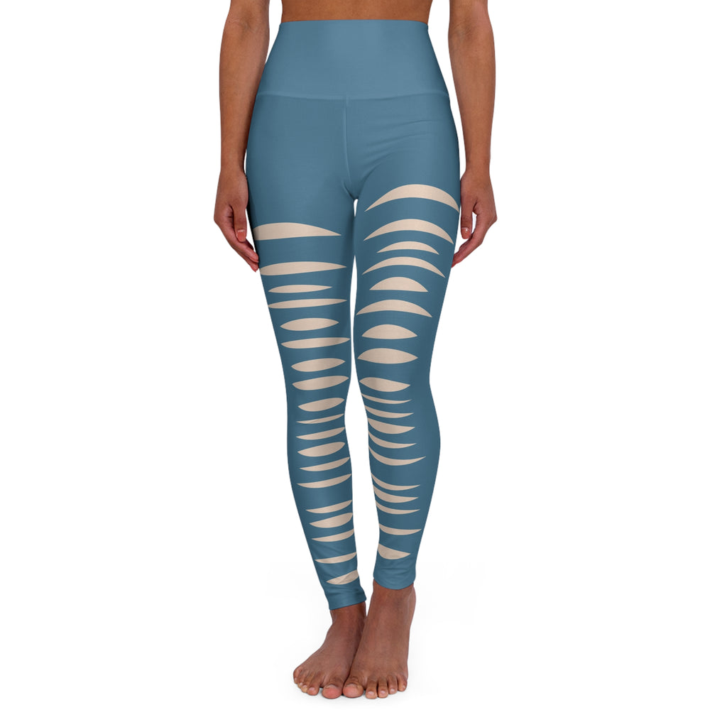 Blue Ripped Jeans Leggings