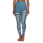 Blue Ripped Jeans Leggings