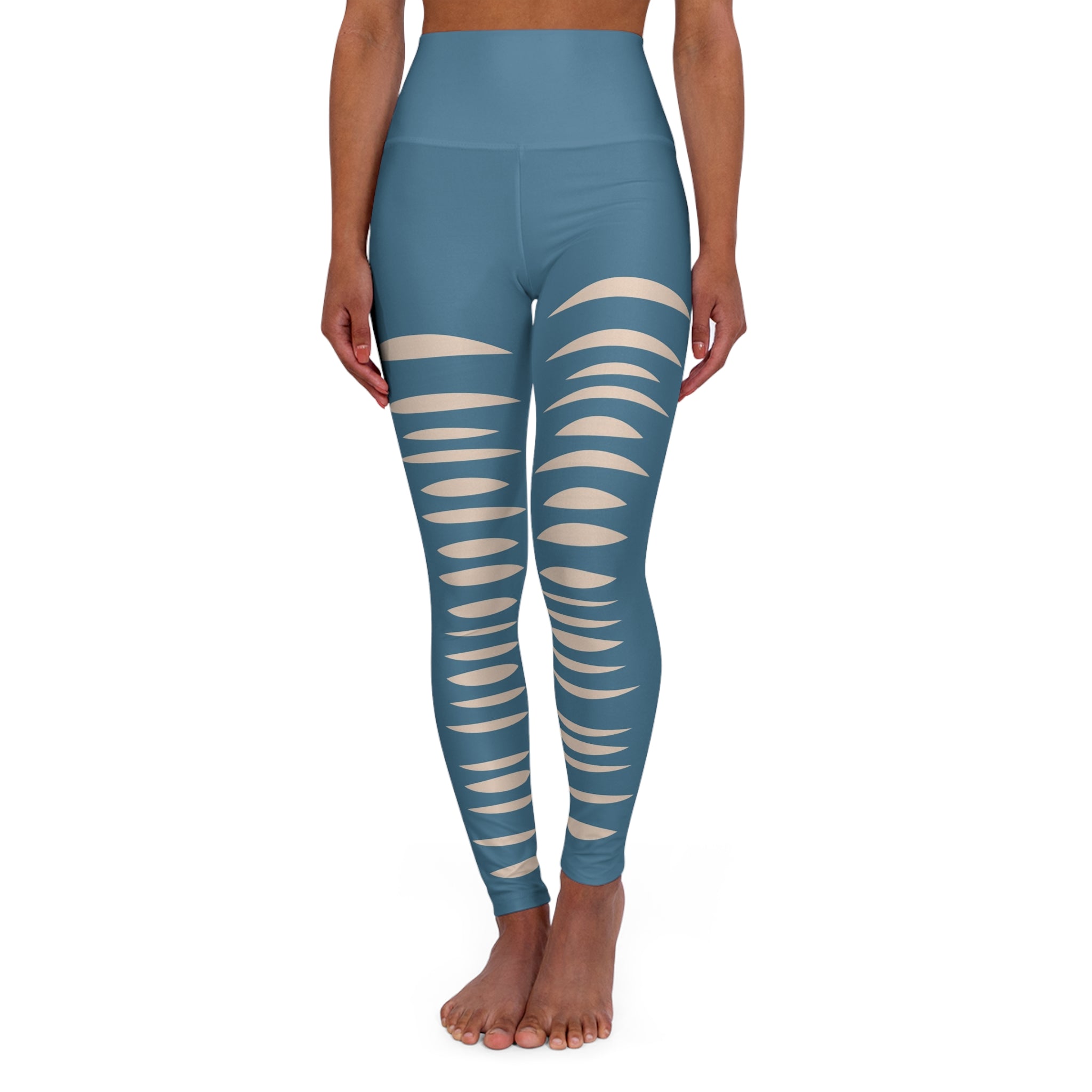 Blue Ripped Jeans Leggings