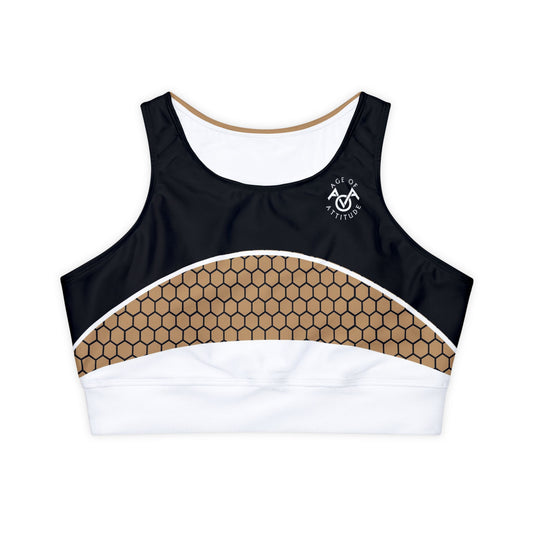 Mocha Marble Sports Bra