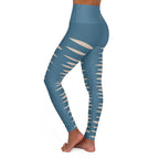 Blue Ripped Jeans Leggings