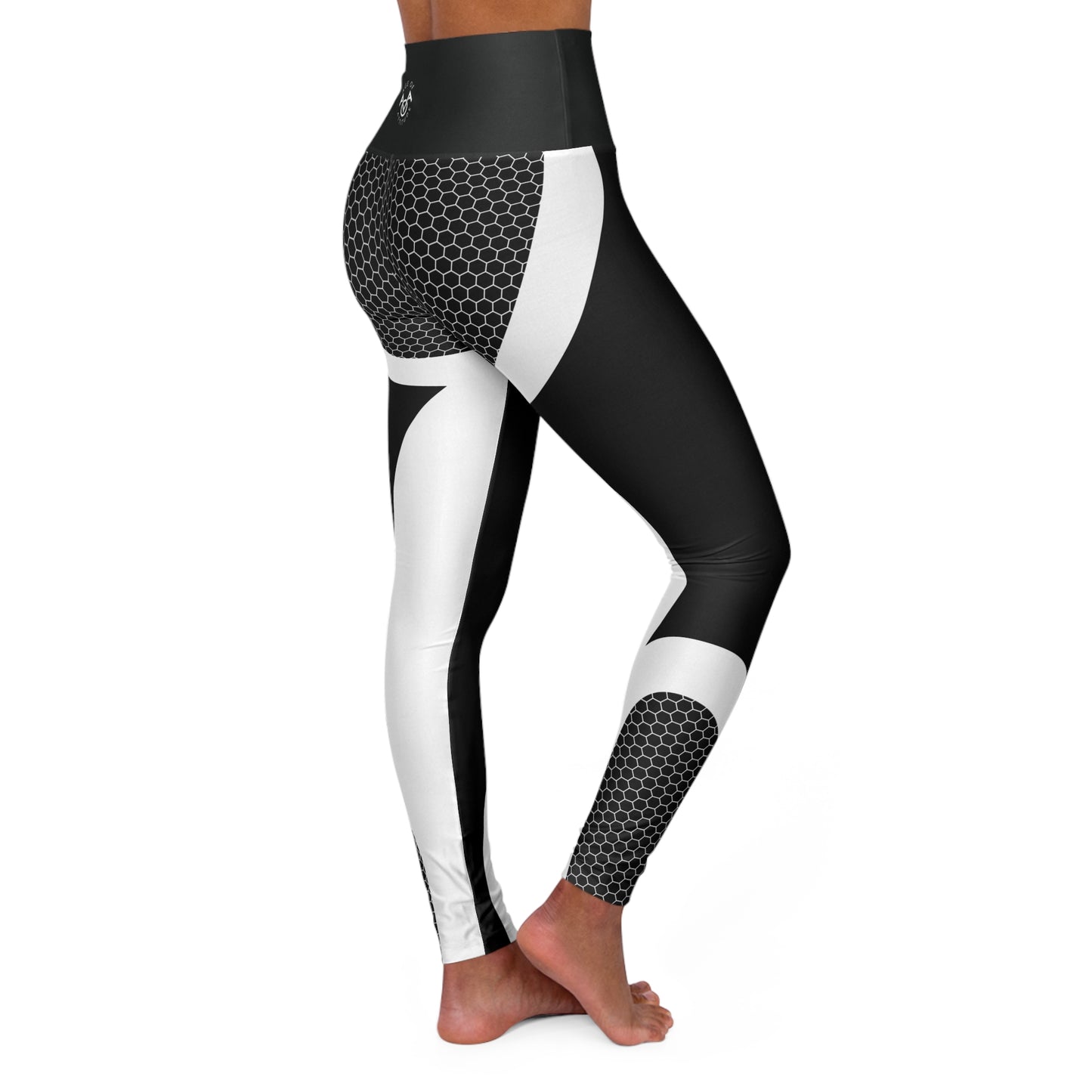 Black Mosaic High Waisted Workout Leggings