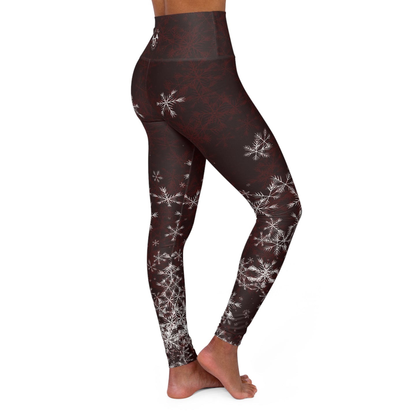 Snow Flakes High Waisted Yoga Leggings