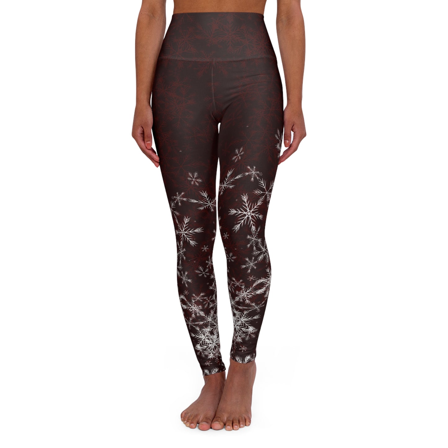 Snow Flakes High Waisted Yoga Leggings