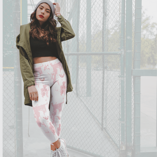 Pink Watercolor Leggings