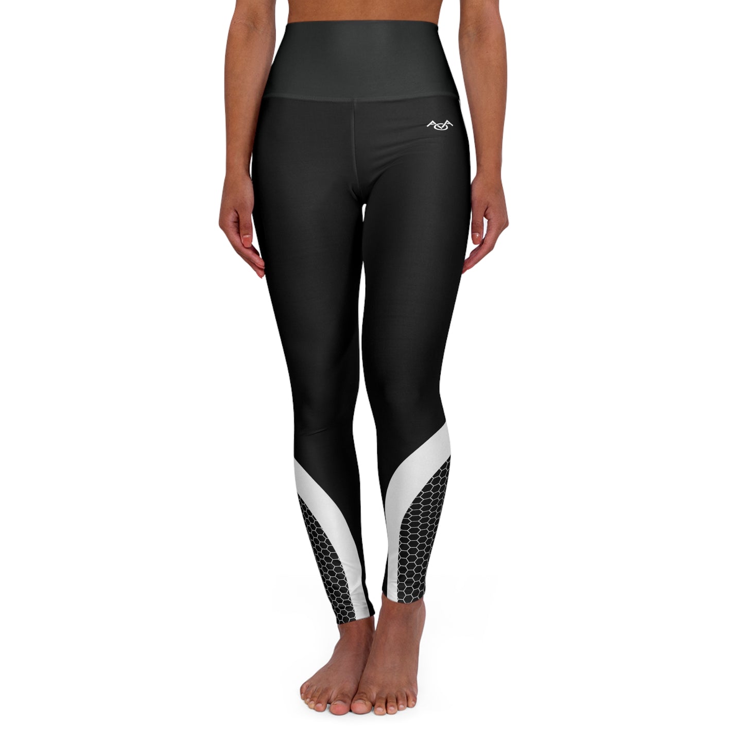 Black Mosaic High Waisted Workout Leggings