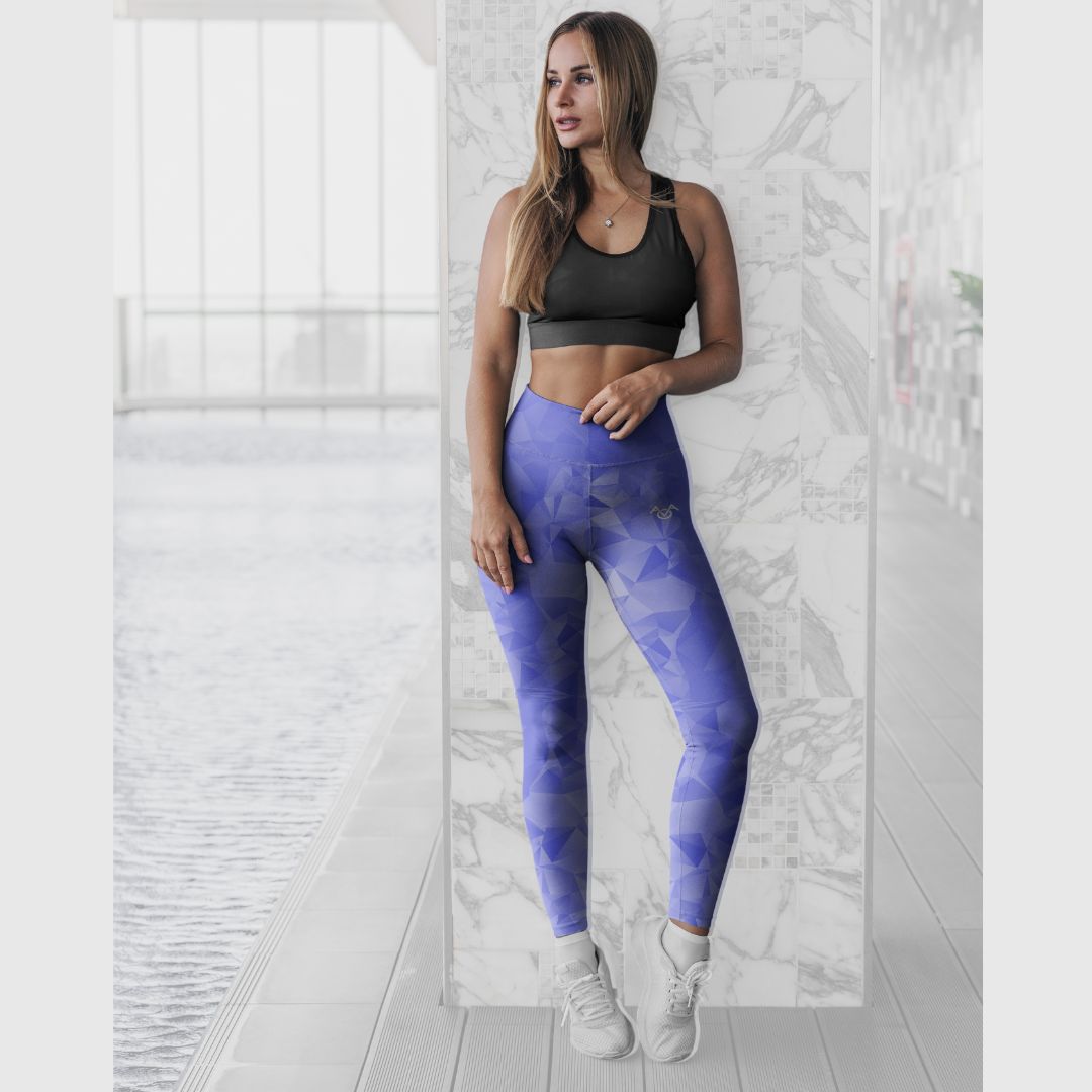 Electric Blue High Waisted Workout Leggings