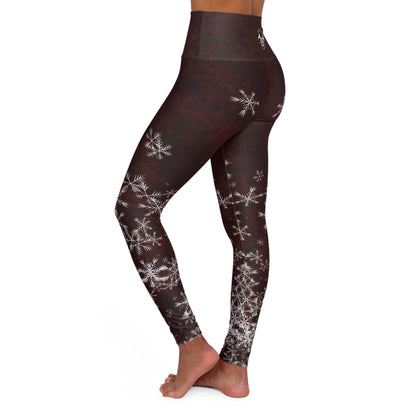 Snow Flakes High Waisted Yoga Leggings