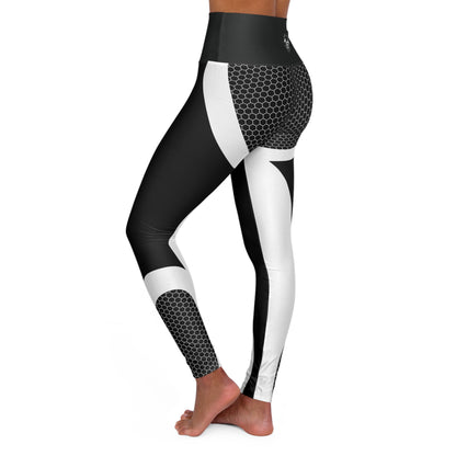 Black Mosaic High Waisted Workout Leggings