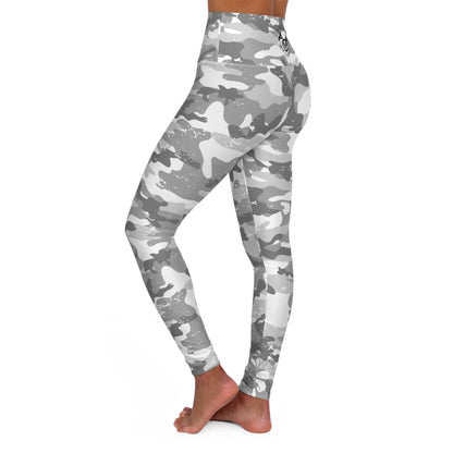 Grey Camo High Waist Yoga Leggings