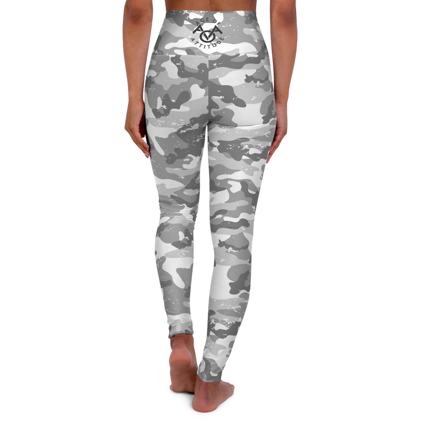 Grey Camo High Waist Yoga Leggings