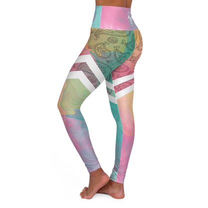 Paisley Pink Pop Yoga Leggings