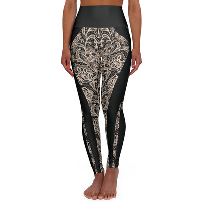 Lace Print Yoga Leggings