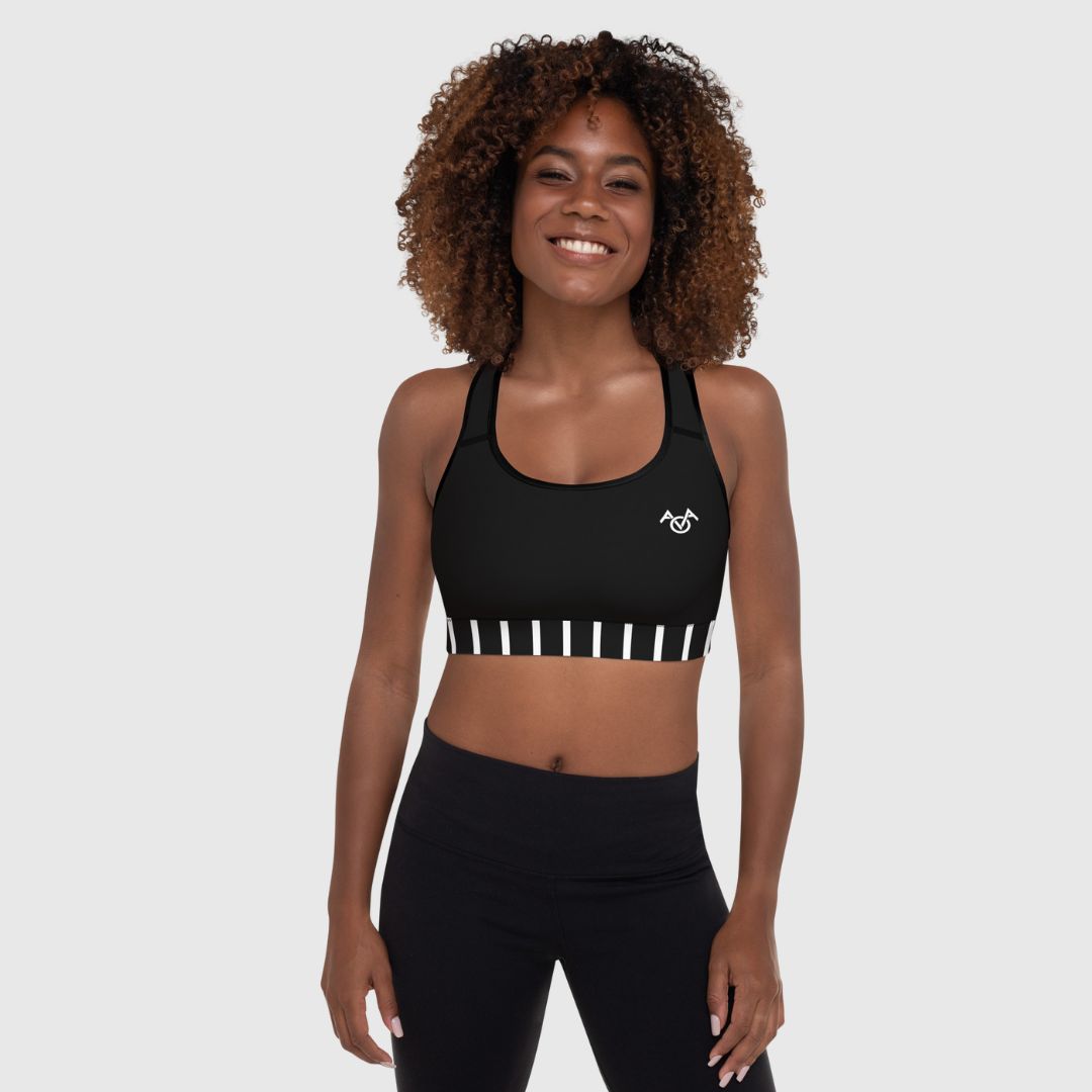 Black Edge Padded Sports Bra