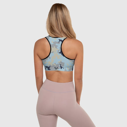 Blue Camouflage Sports Bra