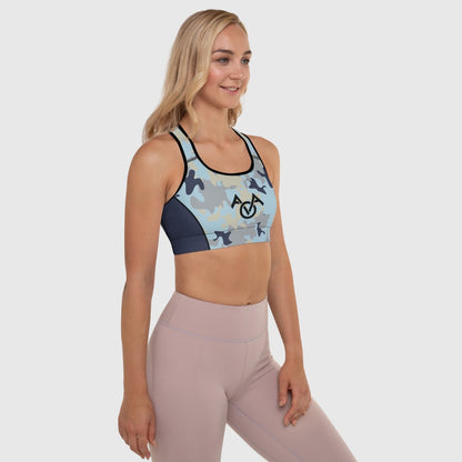 Blue Camouflage Sports Bra