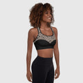 Heart Shaped Lace Print Sports Bra