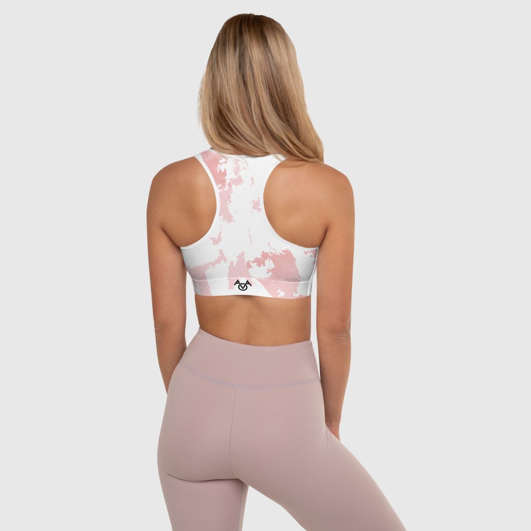 Pink Watercolor Sports Bra