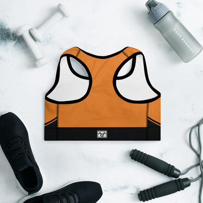 Orange Padded Sports Bra