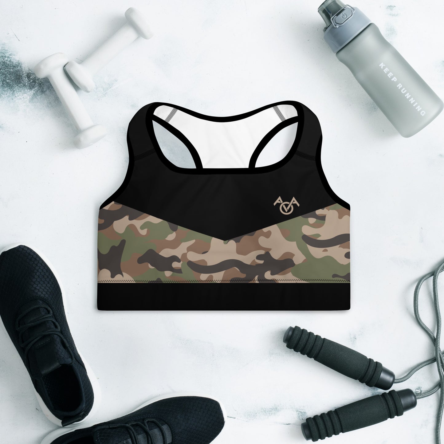 Camo Padded Sports Bra