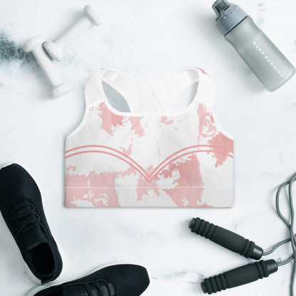 Pink Watercolor Sports Bra