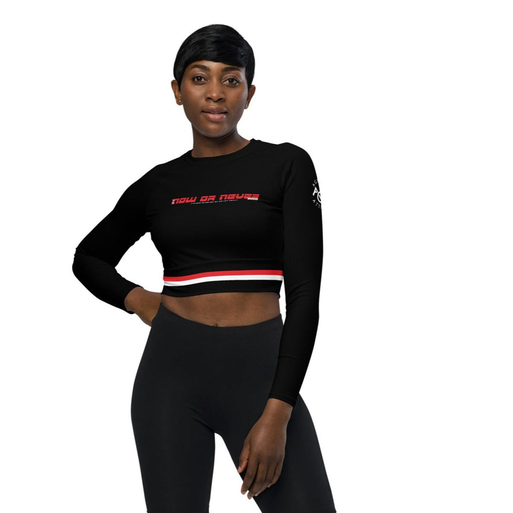 Now or Never Long-Sleeve Crop Top