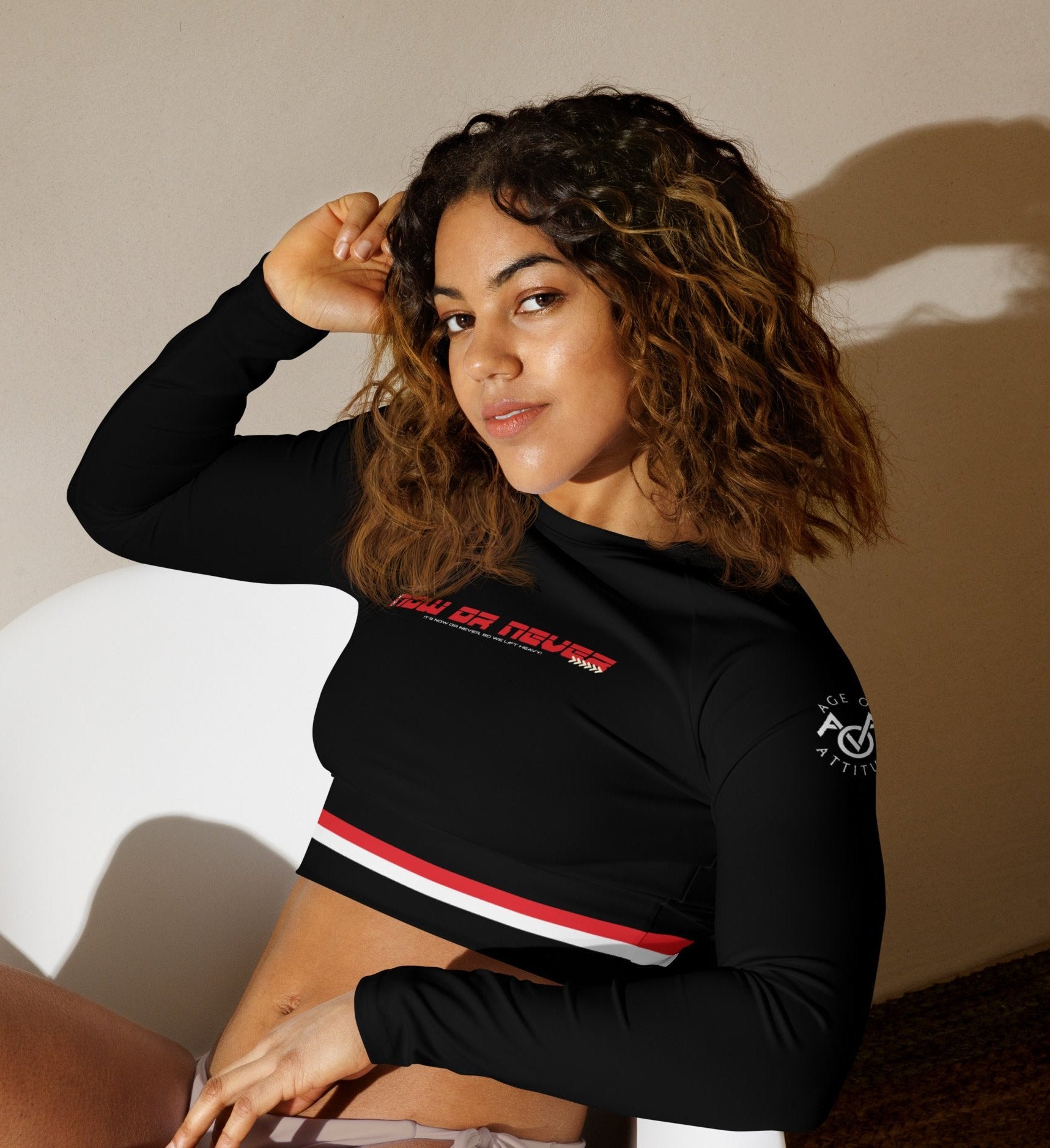 Now or Never Long-Sleeve Crop Top