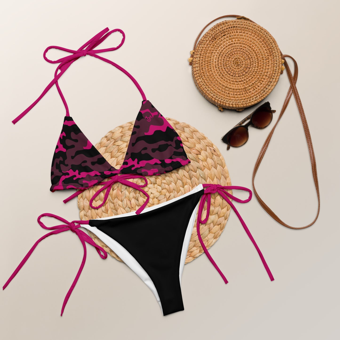 Magenta Camo String Bikini Set