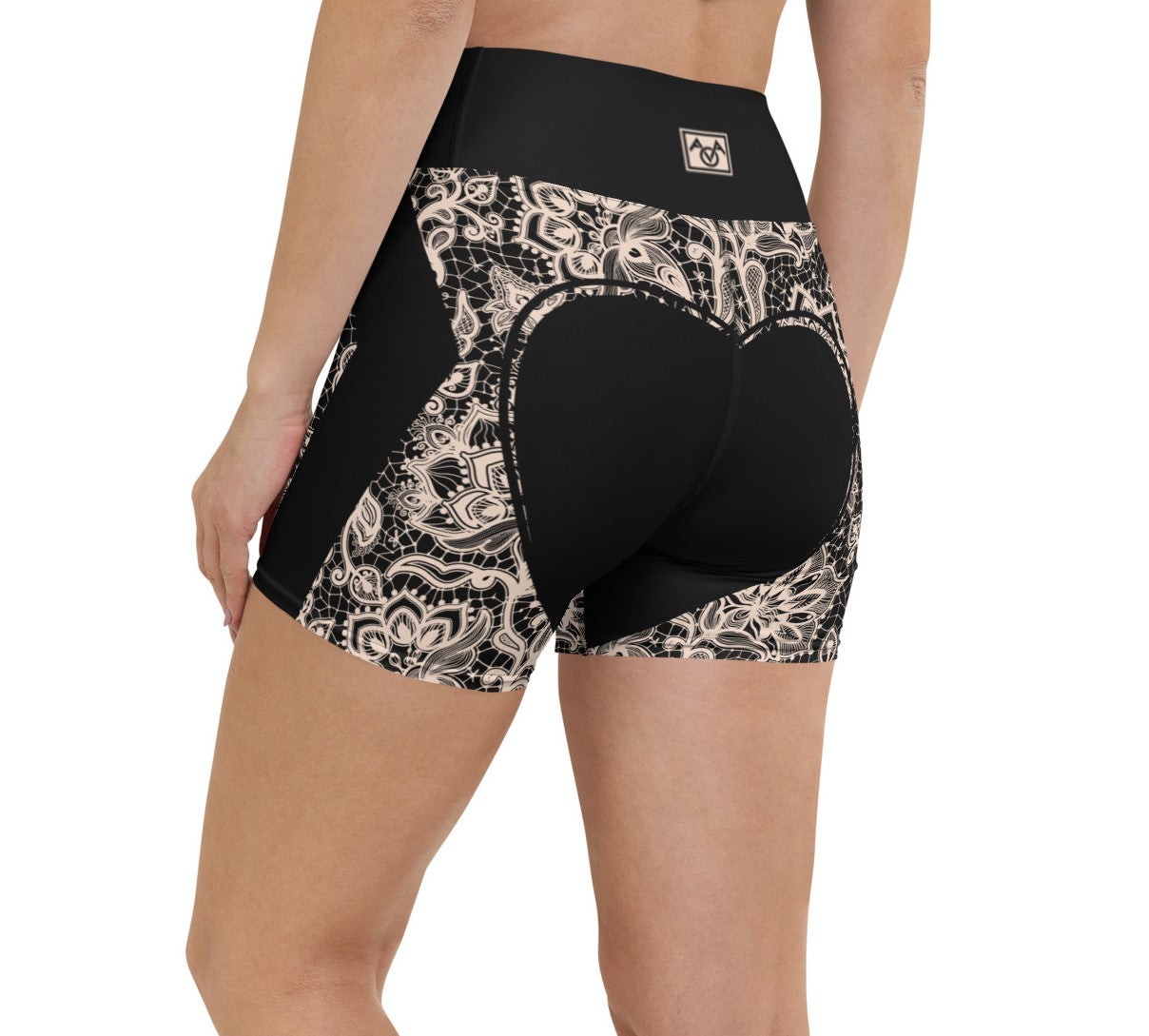 Lace Print Workout Shorts