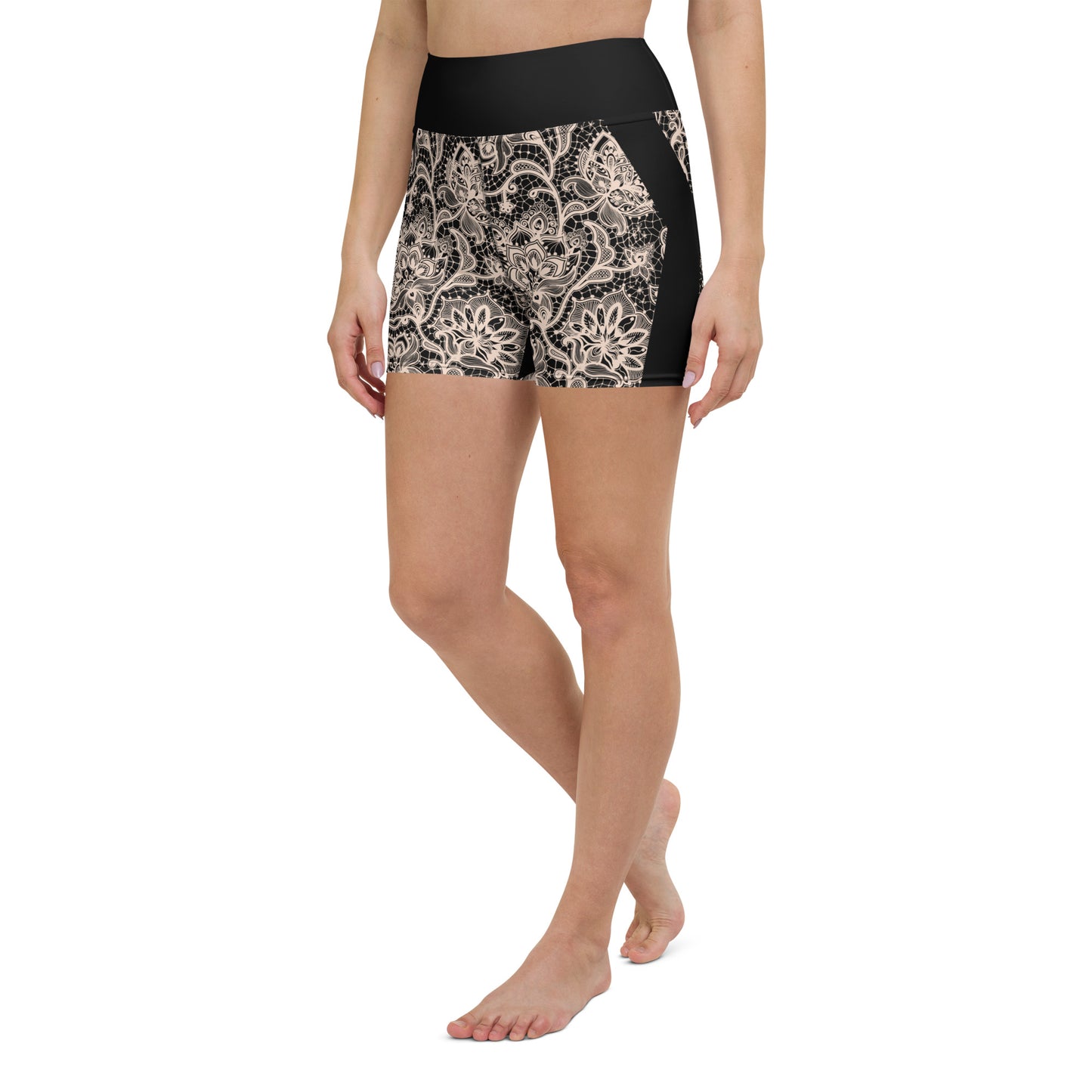 Lace Print Workout Shorts