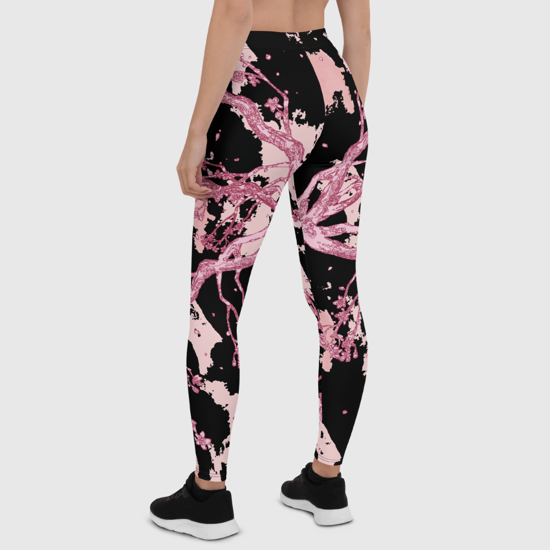 Pink Cherry Blossom Leggings