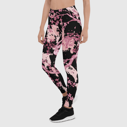 Pink Cherry Blossom Leggings