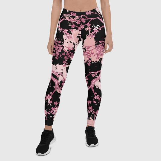 Pink Cherry Blossom Leggings