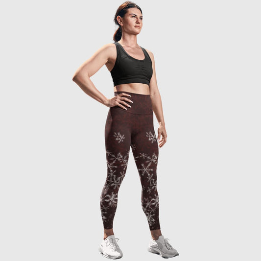 Snow Flakes High Waisted Yoga Leggings