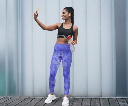 Electric Blue High Waisted Workout Leggings